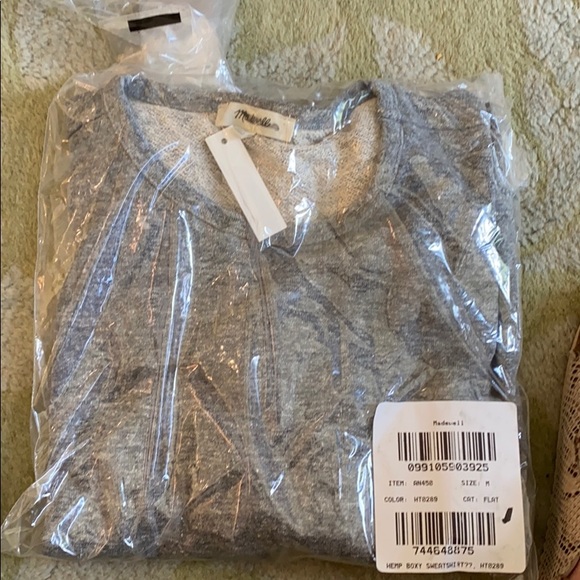 Madewell Hemp Boxy Sweatshirt An45 
